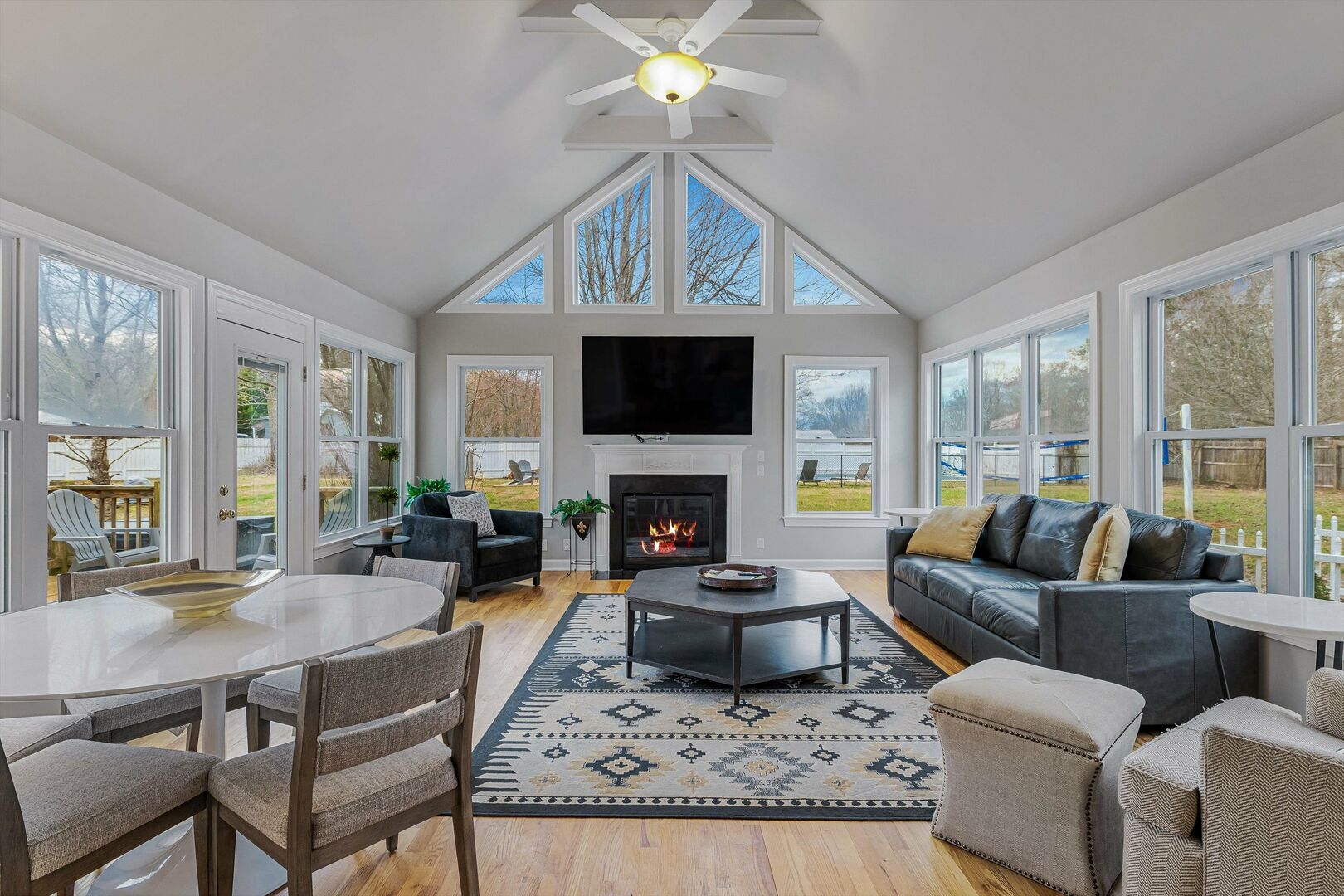 Living area in one of our Asheville vacation homes