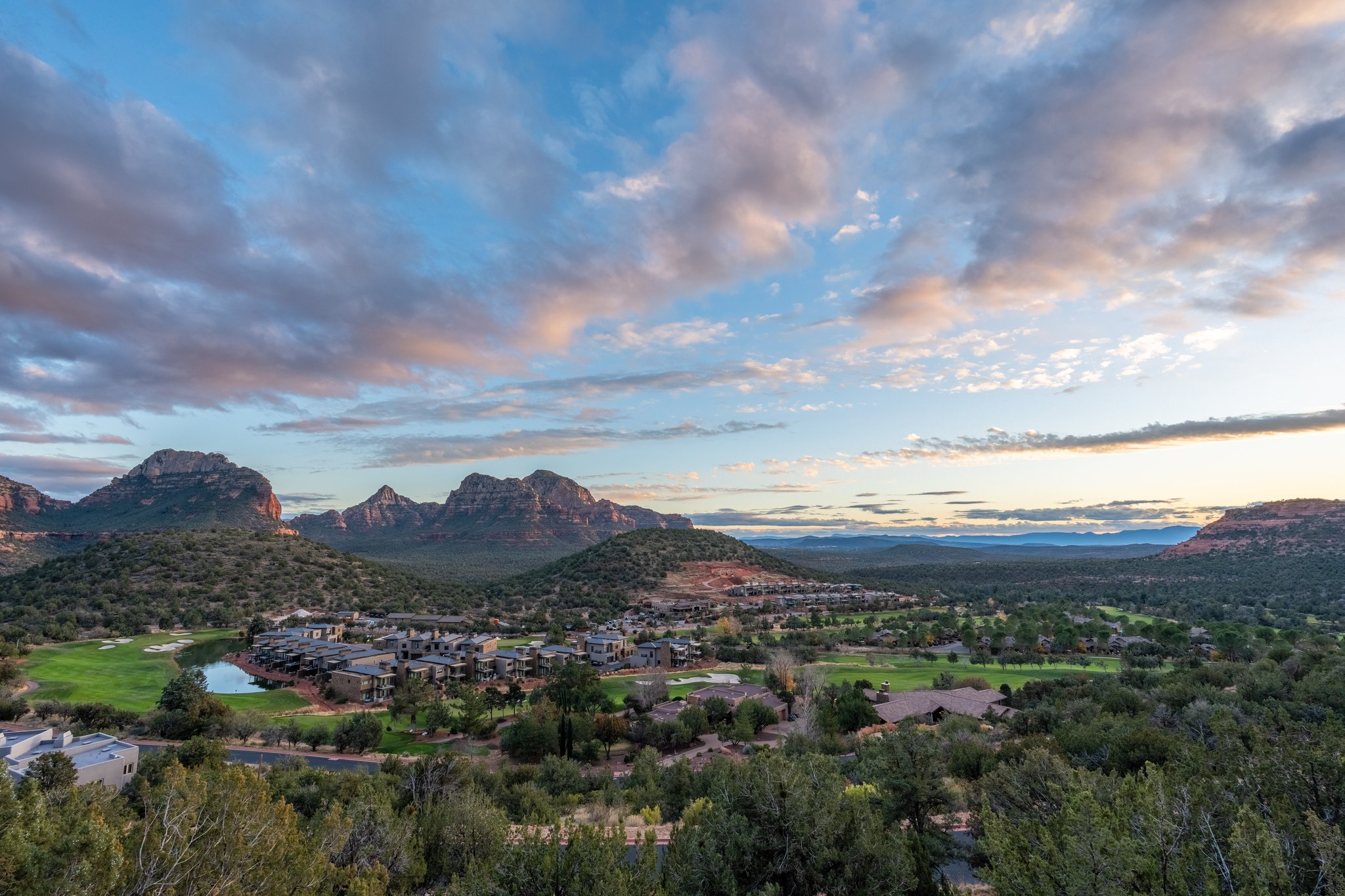 View of Sedona's Seven Canyon Golf Course during the fall season