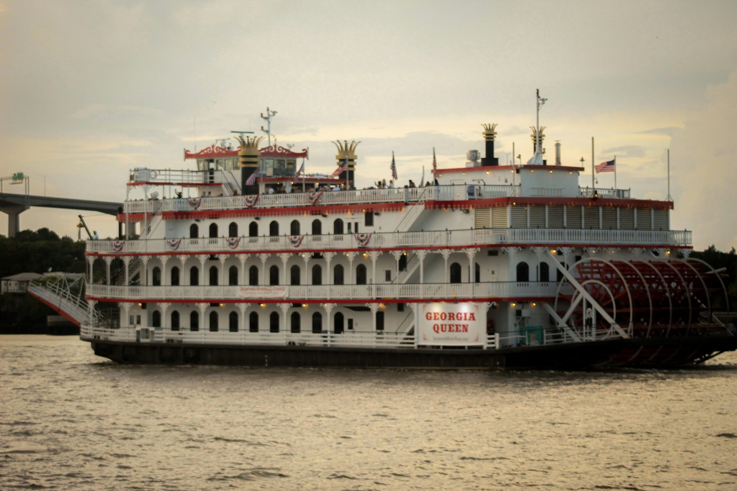 Savannah GA Ferry during sunset.