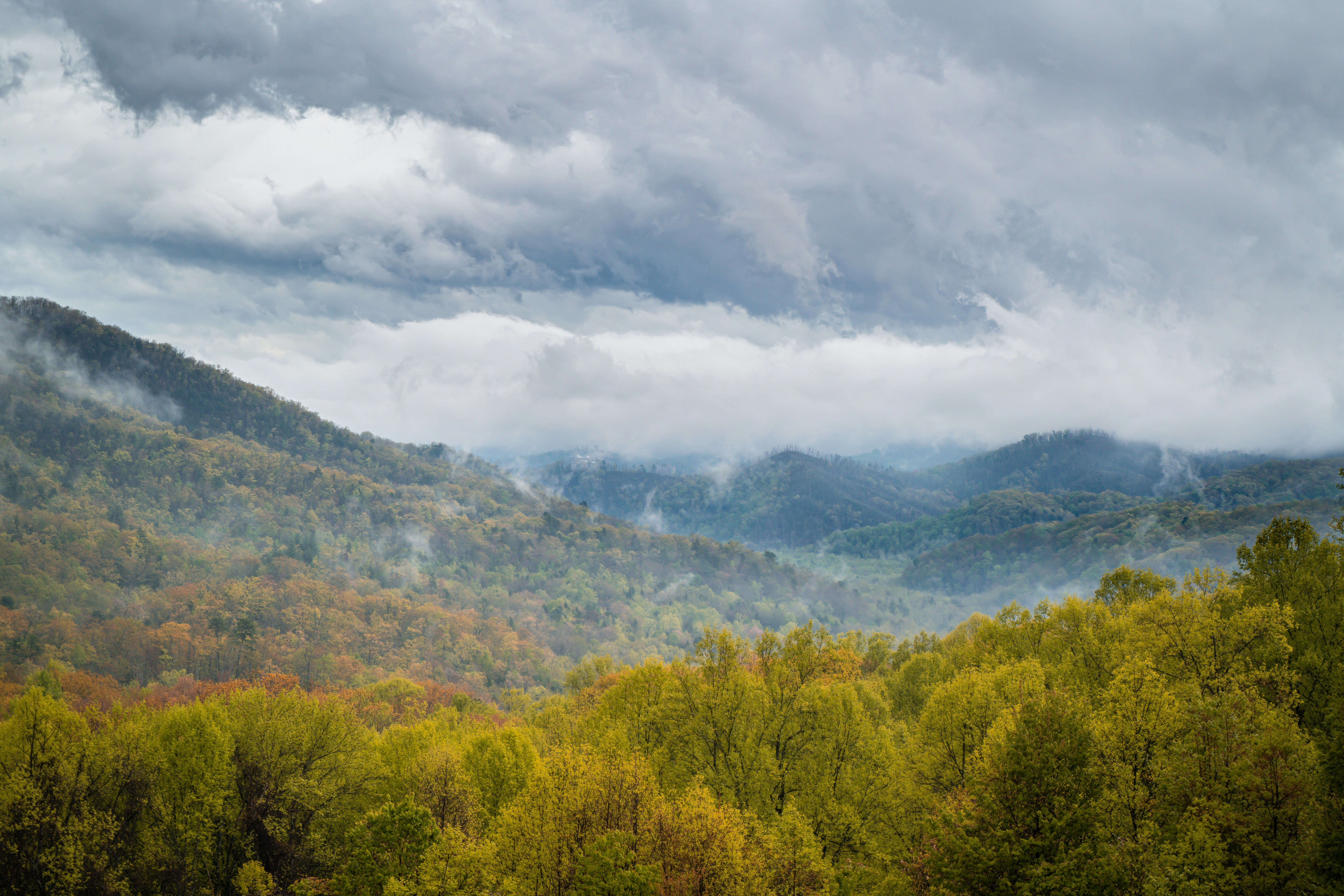 Fall foliage views in Smoky Mountains Tennessee